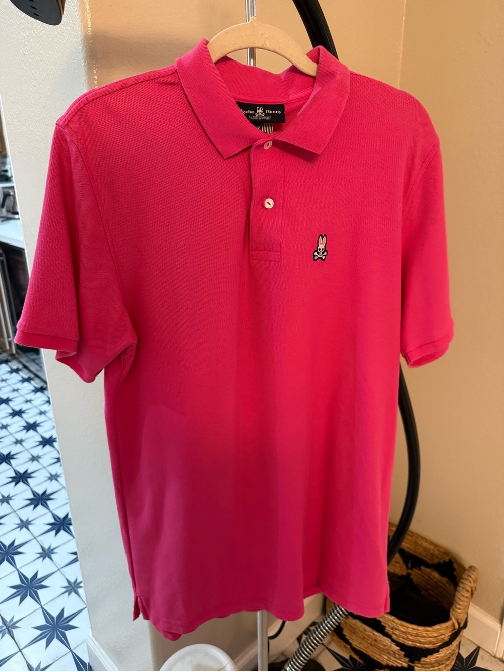 Psycho Bunny Hot Pink Short-Sleeve Polo